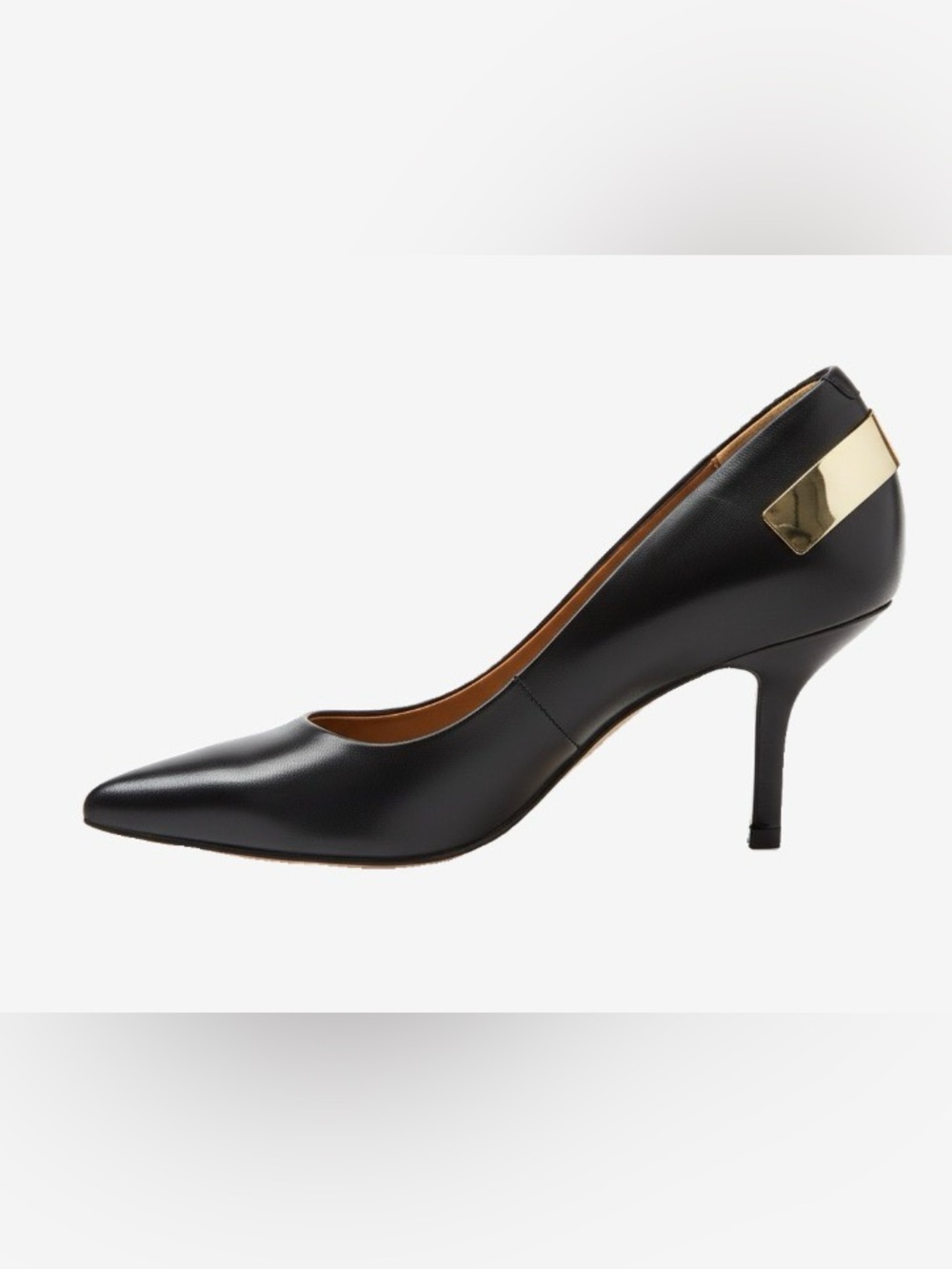 🛍️Givenchy Authentic Black Leather Stiletto Pumps with Gold Heel Plate